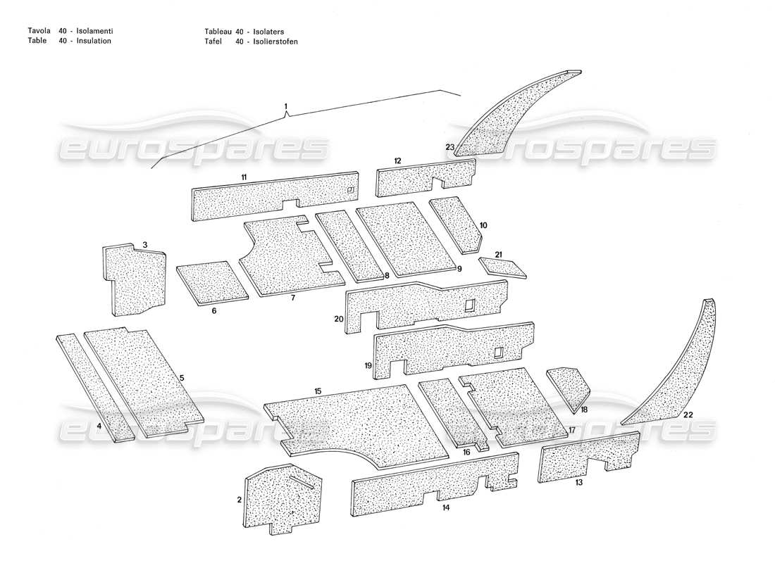 maserati merak 3.0 aislamiento diagrama de piezas