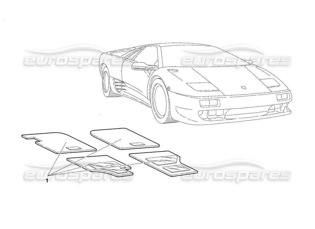 lamborghini diablo vt (1994) accesorios (válido para la versión rh d. - abril 1994) diagrama de piezas