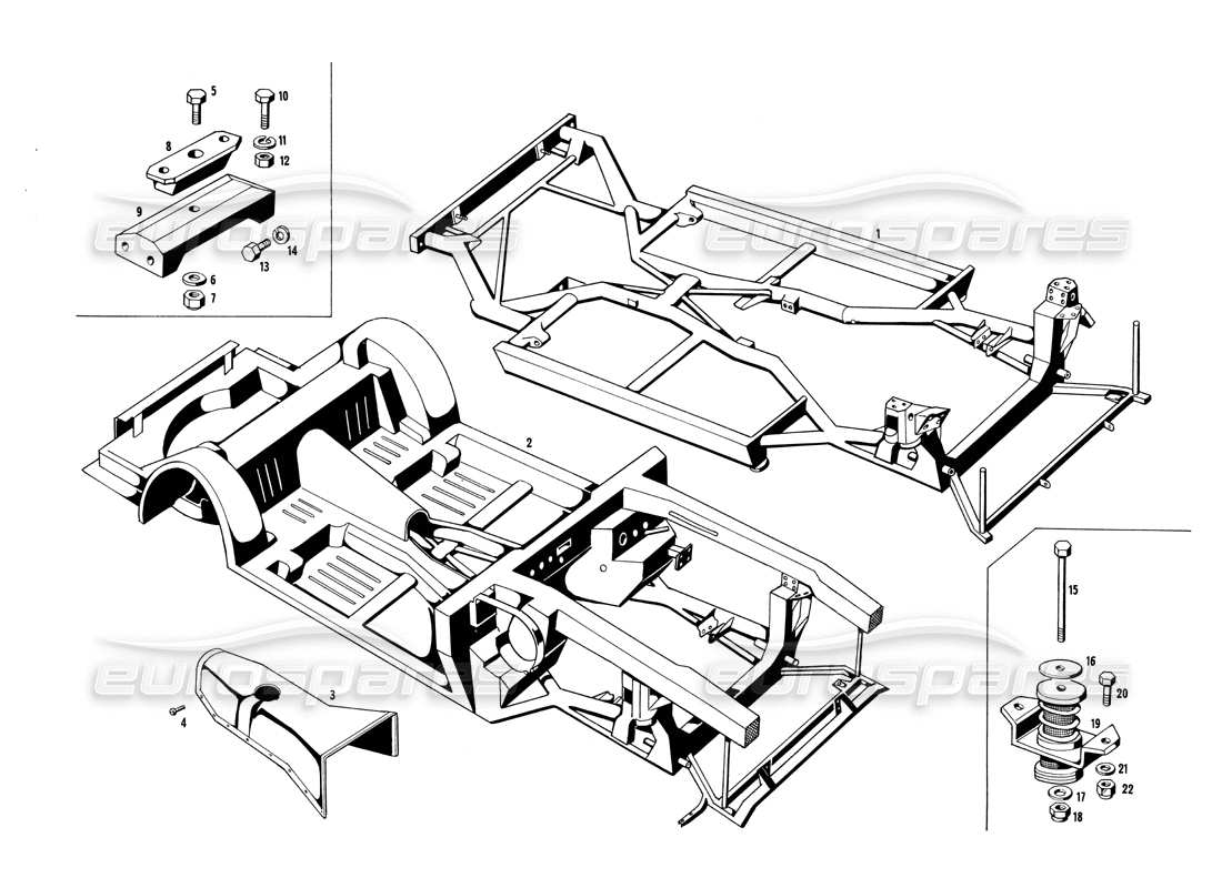 maserati ghibli 4.7 / 4.9 marco diagrama de piezas