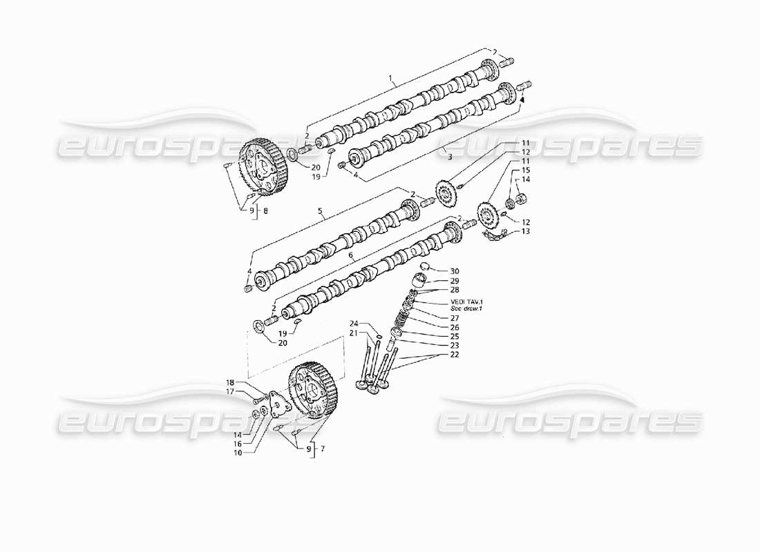 maserati qtp v8 (1998) momento diagrama de piezas