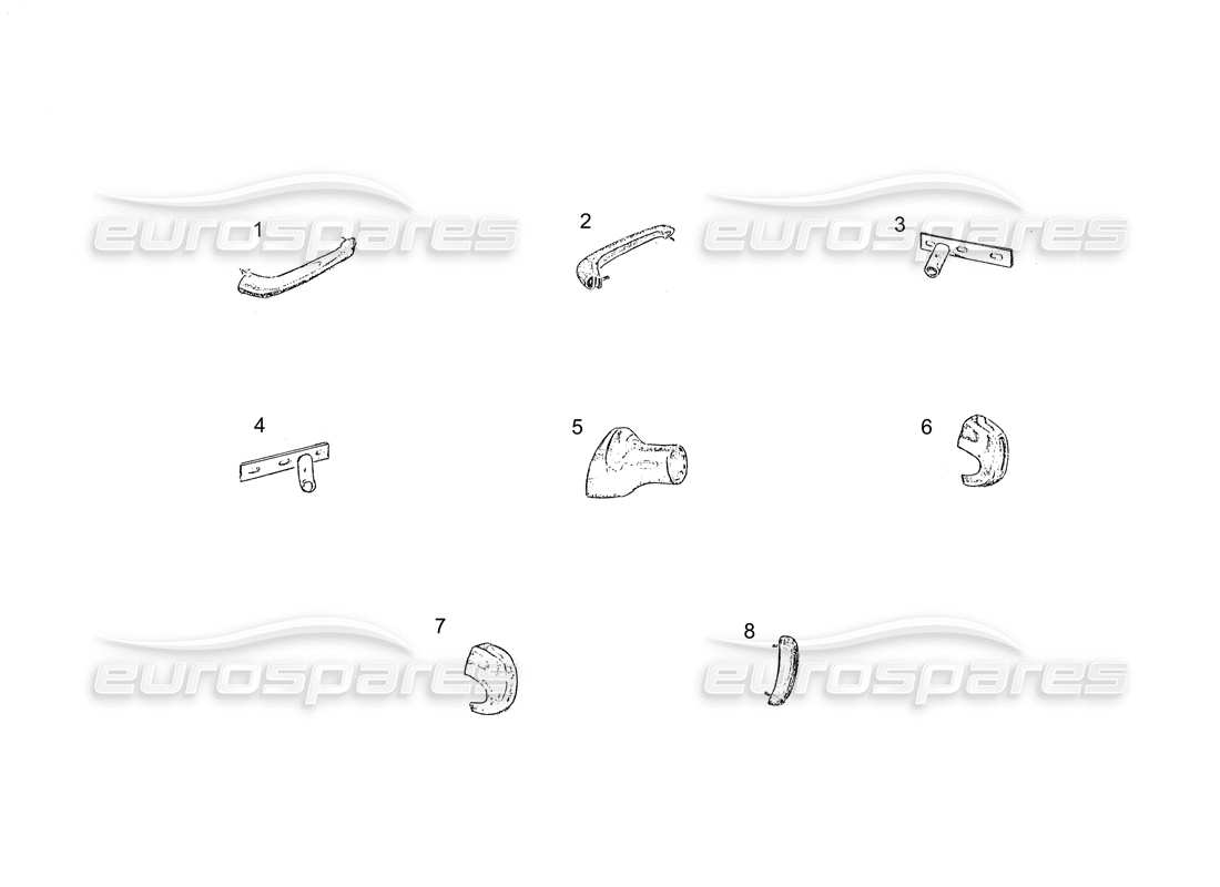 ferrari 250 gt (coachwork) parachoques trasero diagrama de piezas