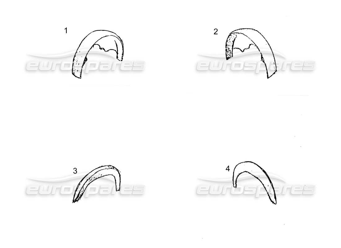 ferrari 250 gt (coachwork) diagrama de piezas de los pasos de rueda