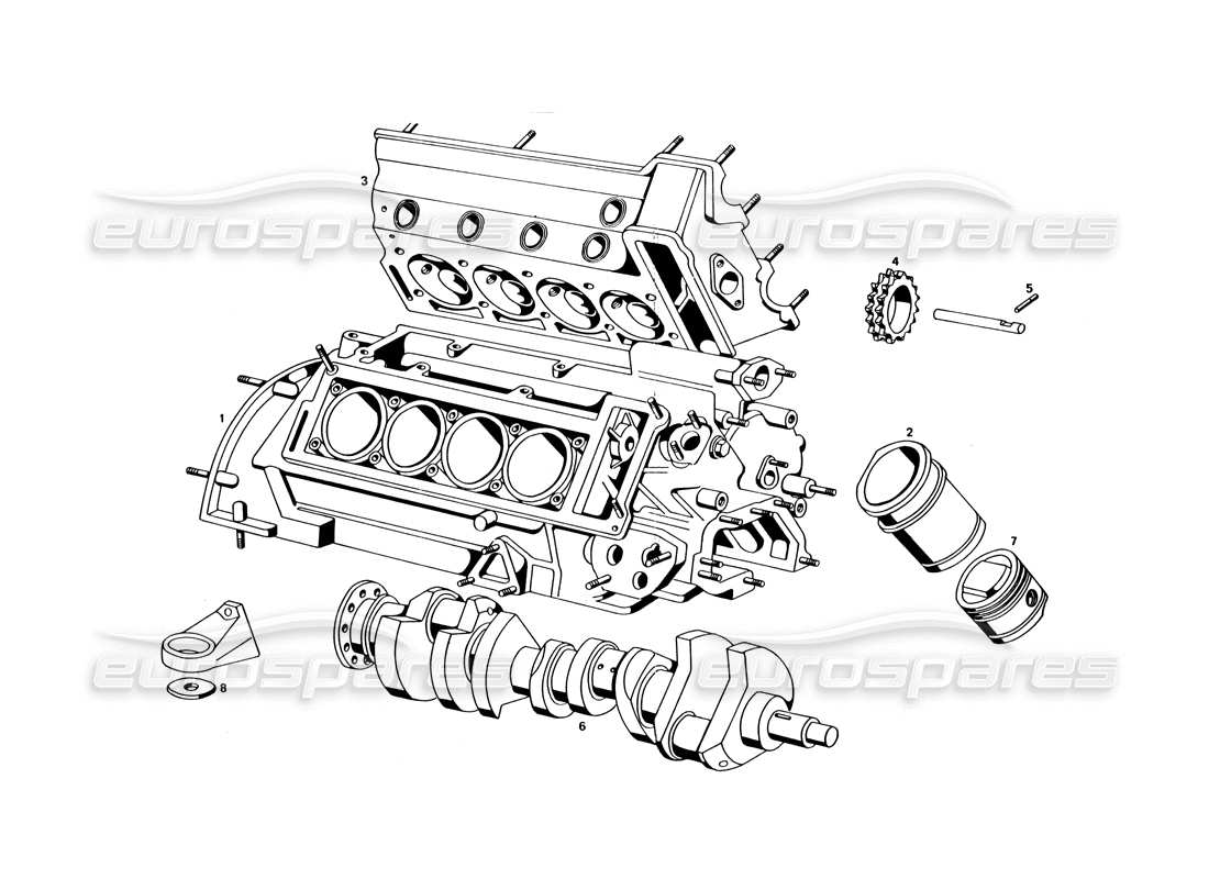 maserati bora (usa variants) diagrama de piezas del motor