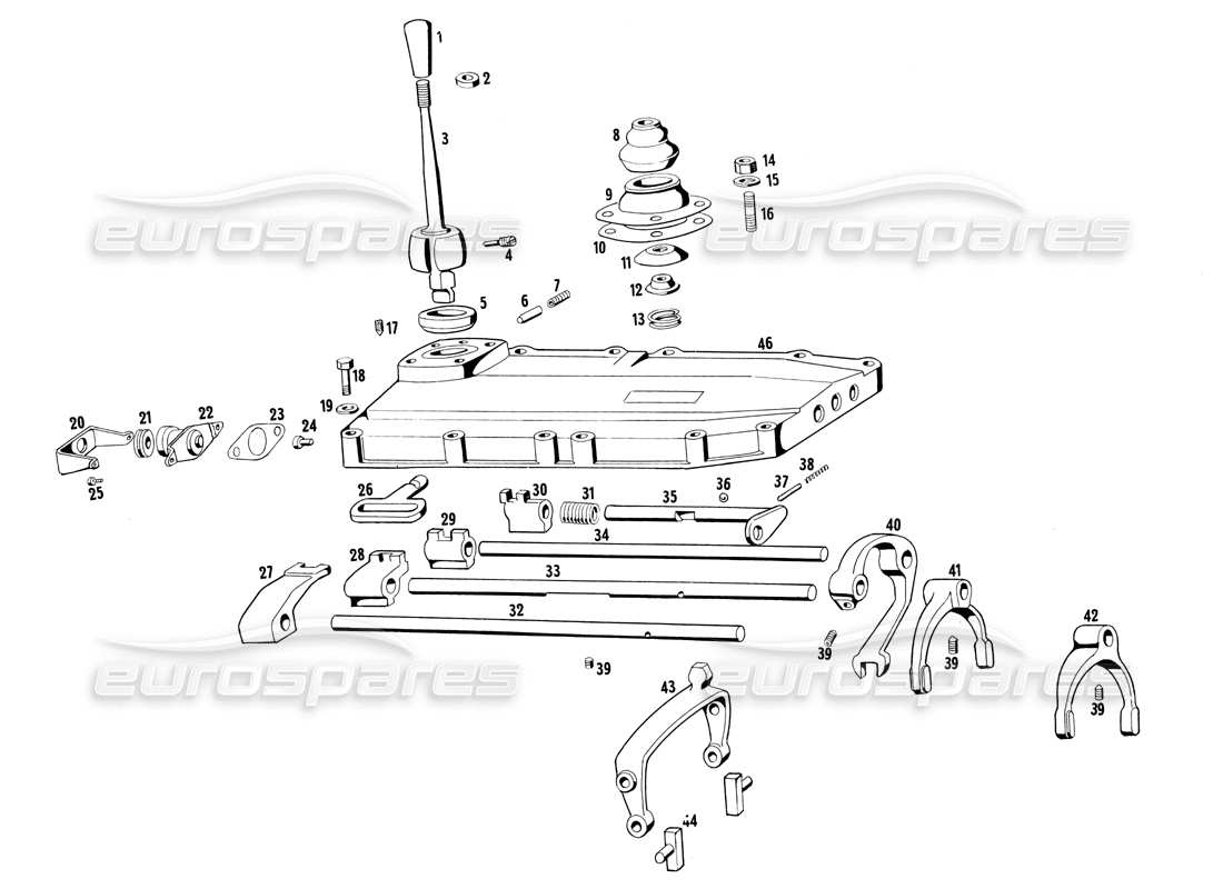 maserati ghibli 4.7 / 4.9 control de transmisión diagrama de piezas