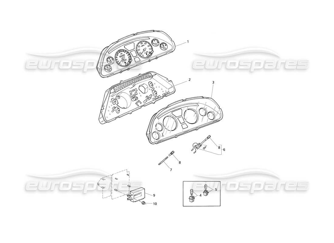 maserati qtp v6 evoluzione diagrama de piezas de instrumentación