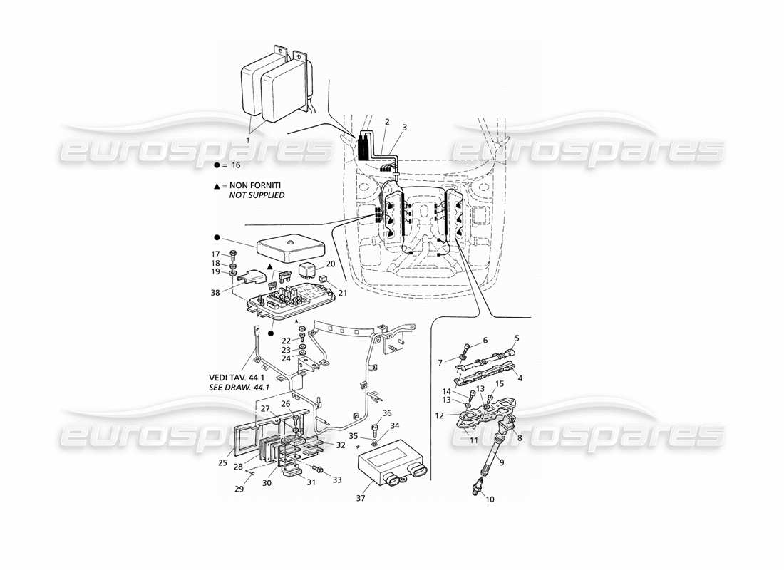 maserati qtp v6 evoluzione diagrama de piezas del sistema de encendido