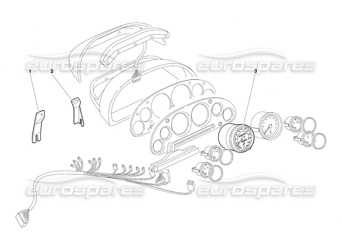 lamborghini diablo vt (1994) instrumentos del tablero (válido para la versión rh d. - abril 1994) diagrama de piezas