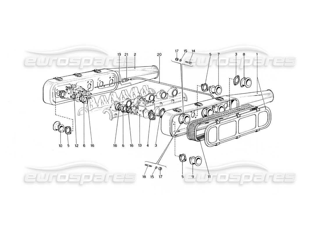 ferrari 400 gt (mechanical) consumo de aire diagrama de piezas