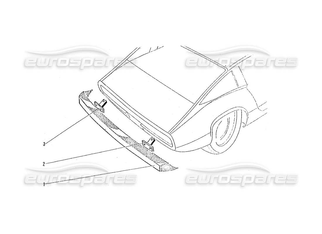 ferrari 365 gtc4 (coachwork) parachoques trasero diagrama de piezas