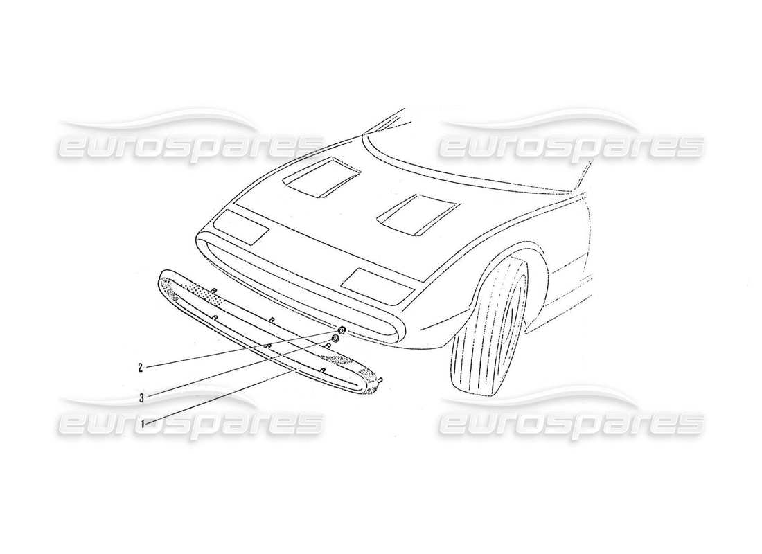 ferrari 365 gtc4 (coachwork) parachoques delantero diagrama de piezas