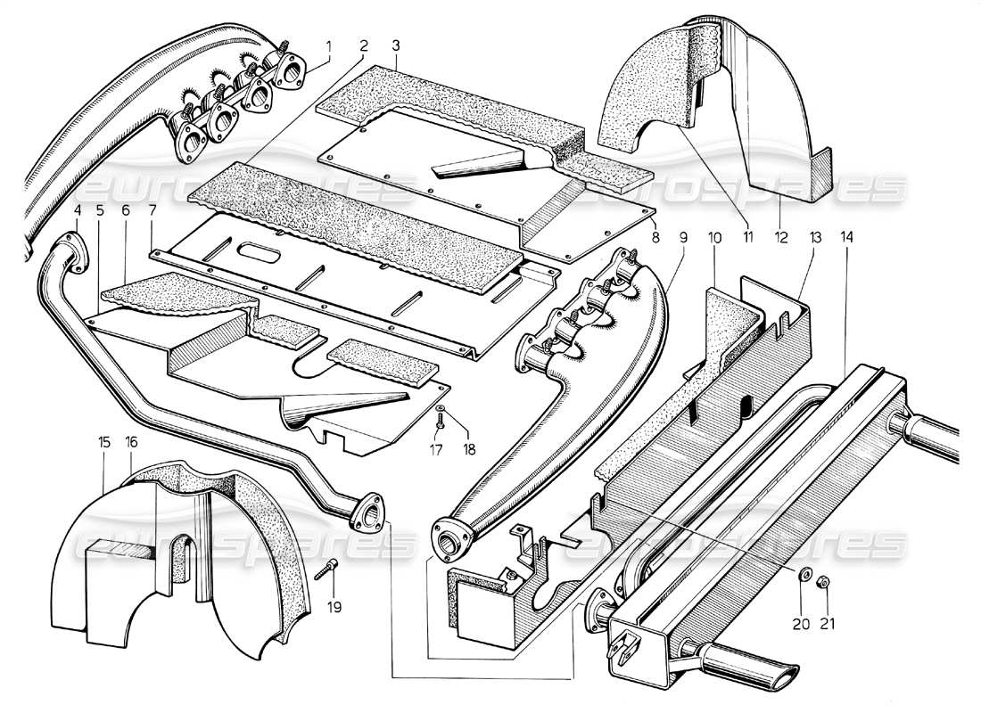 lamborghini jalpa 3.5 (1984) diagrama de piezas de montaje especial (válido para suiza)