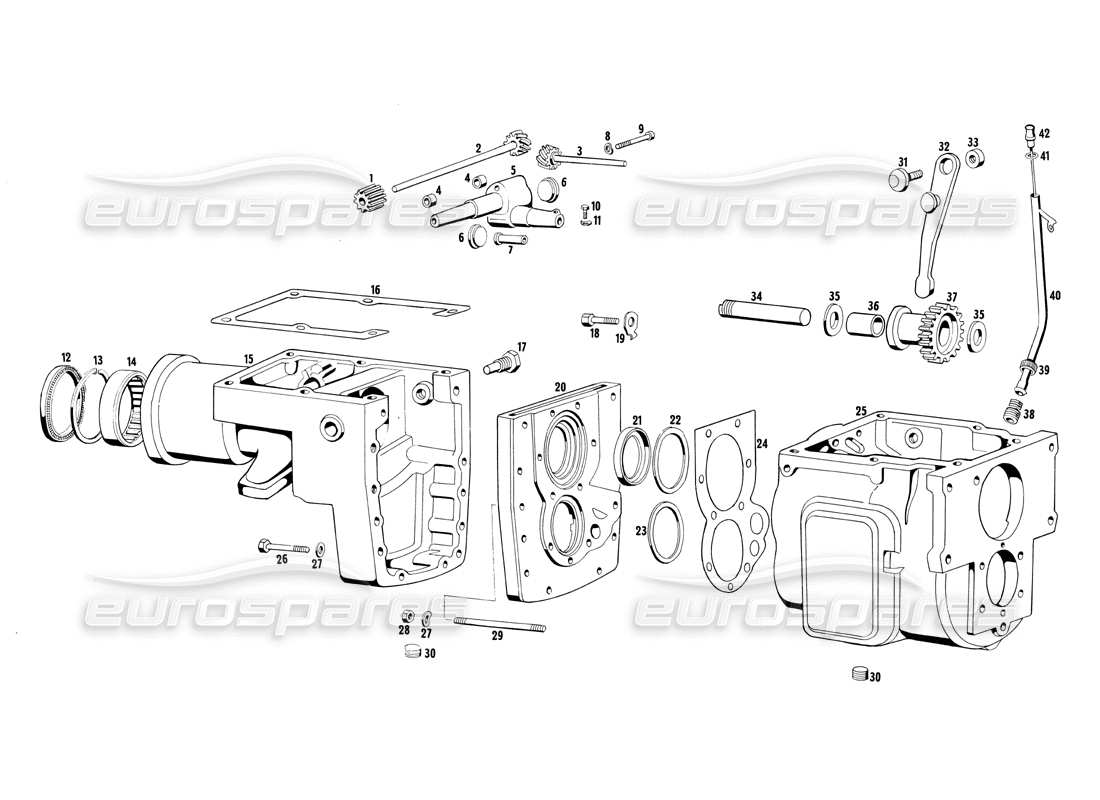 maserati ghibli 4.7 / 4.9 carcasa de transmisión diagrama de piezas