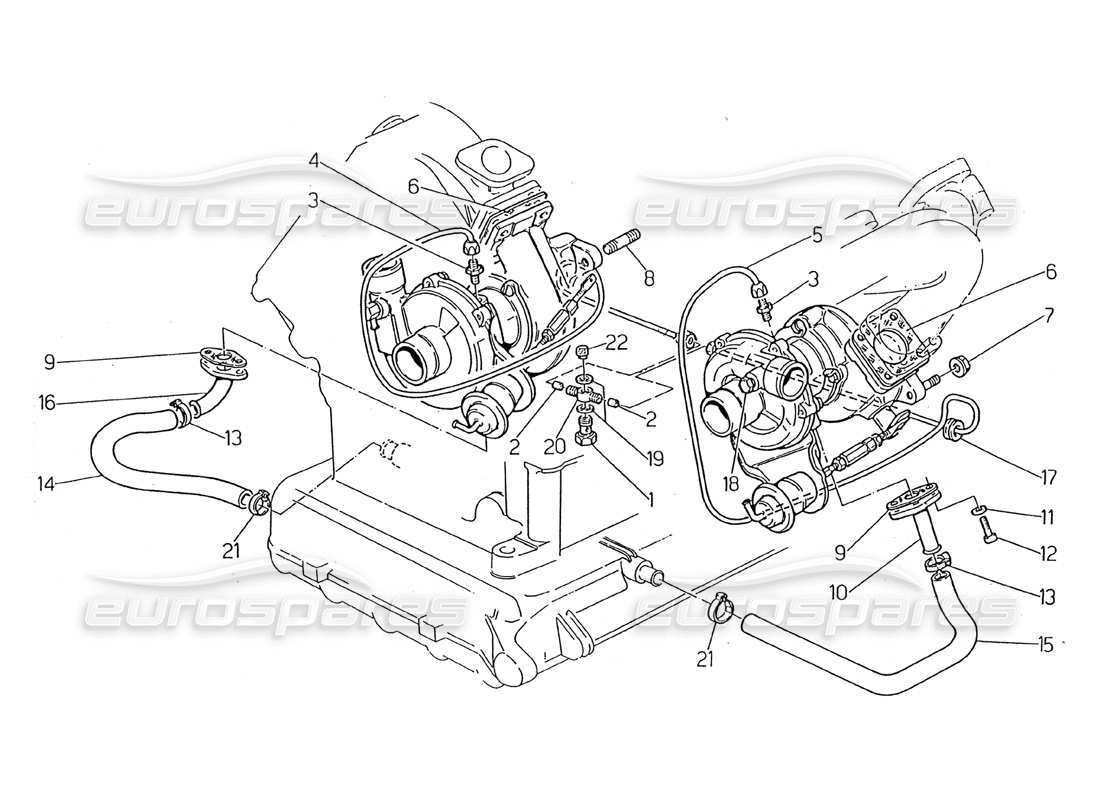 maserati 2.24v diagrama de piezas de lubricación de turbosopladores