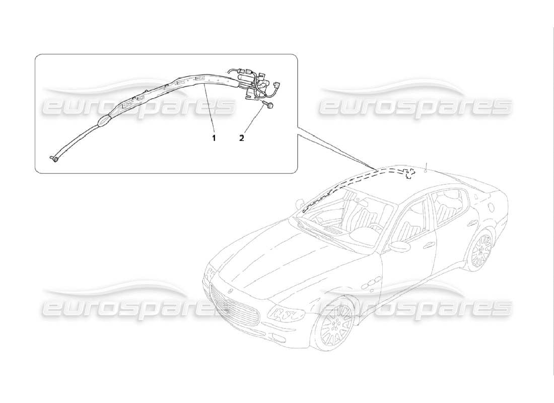 maserati qtp. (2006) 4.2 sistema de bolsa con ventana diagrama de piezas