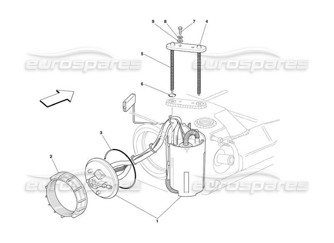 ferrari 575 superamerica diagrama de piezas de la bomba de combustible