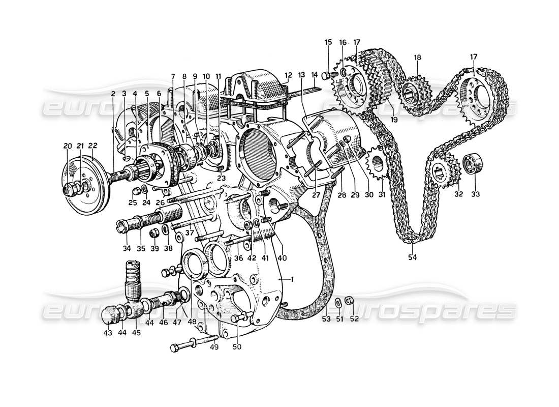 ferrari 275 gtb4 sincronización - controles diagrama de piezas