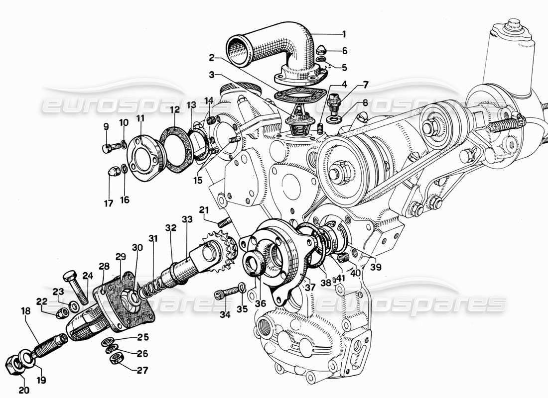 ferrari 365 gt 2+2 (mechanical) temporización (accesorios) diagrama de piezas