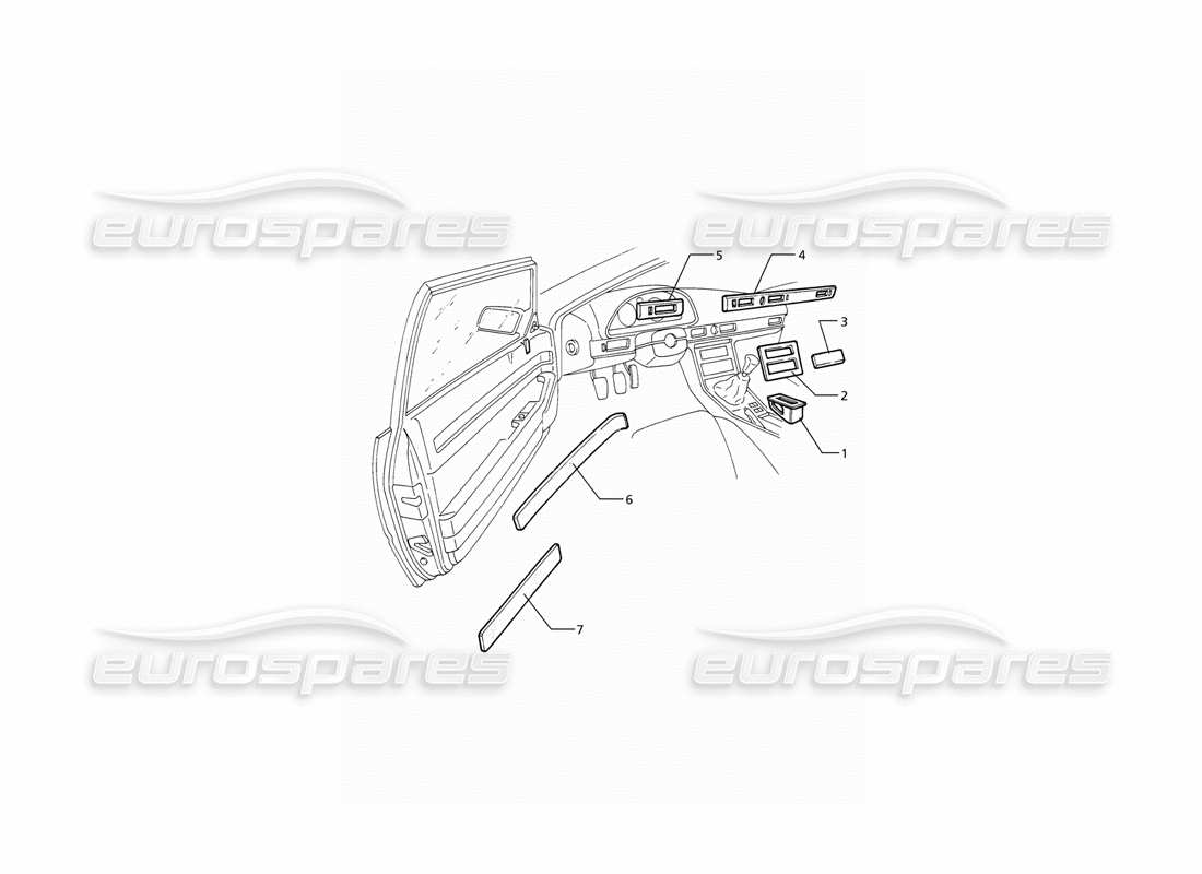maserati ghibli 2.0 cup acabados internos diagrama de piezas