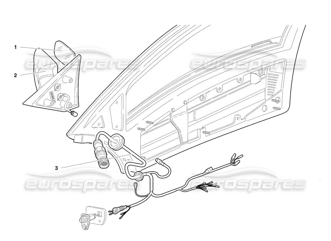 lamborghini diablo vt (1994) puertas (válido para versión rh d. - abril 1994) diagrama de piezas