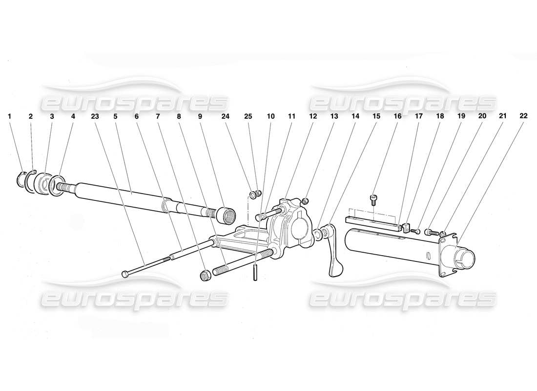 lamborghini diablo vt (1994) direccion diagrama de piezas