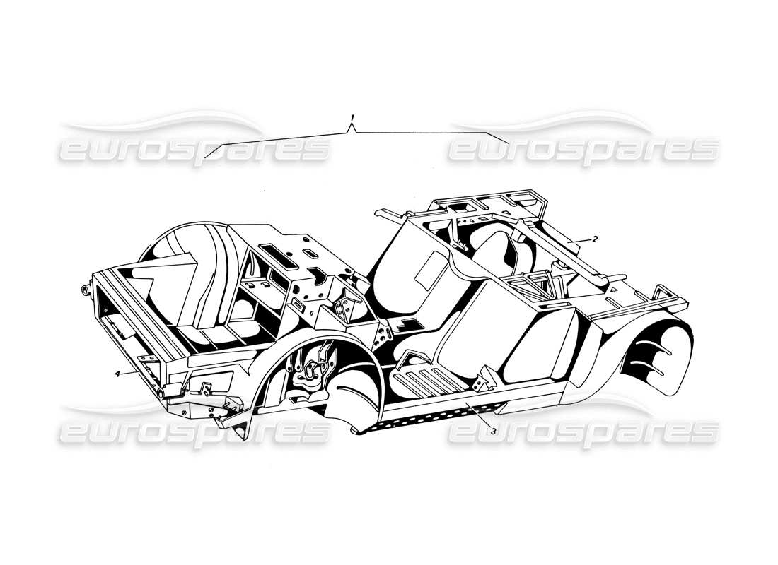 maserati bora (usa variants) diagrama de piezas del marco