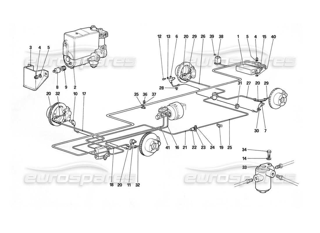 ferrari 412 (mechanical) diagrama de piezas de abs