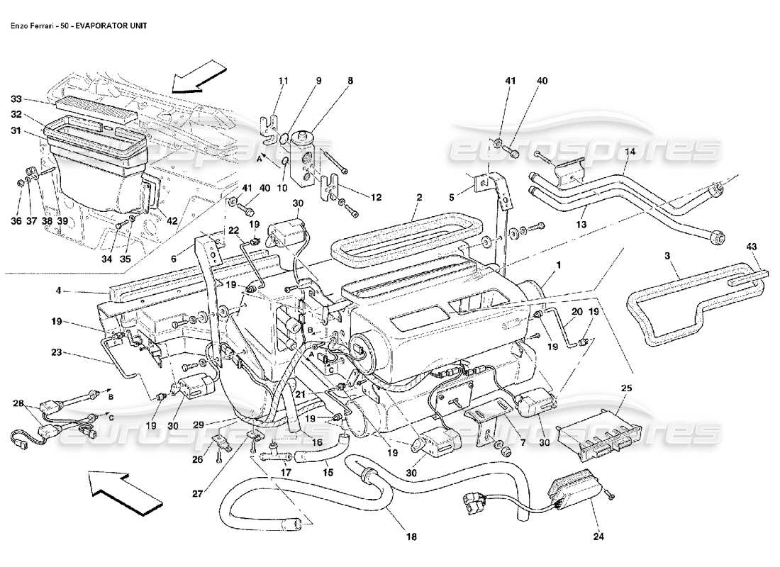 ferrari enzo unidad evaporadora diagrama de piezas