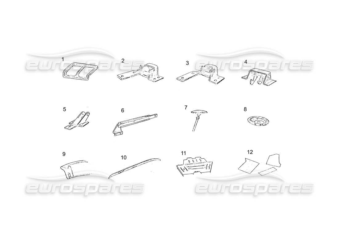 ferrari 250 gt (coachwork) tapa del maletero diagrama de piezas