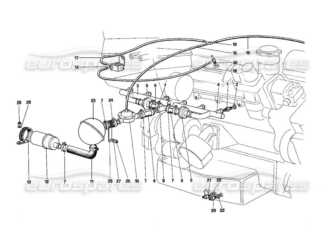 ferrari 412 (mechanical) inyección de aire - para versión ch diagrama de piezas