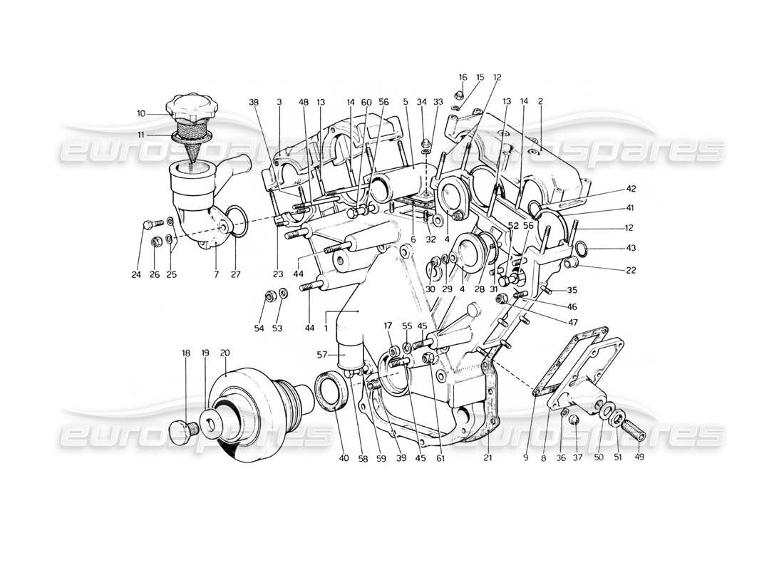 ferrari 400 gt (mechanical) diagrama de piezas del sistema de sincronización