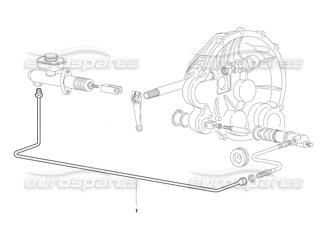 lamborghini diablo vt (1994) palanca de control del embrague (válido para la versión rh d. - abril 1994) diagrama de piezas