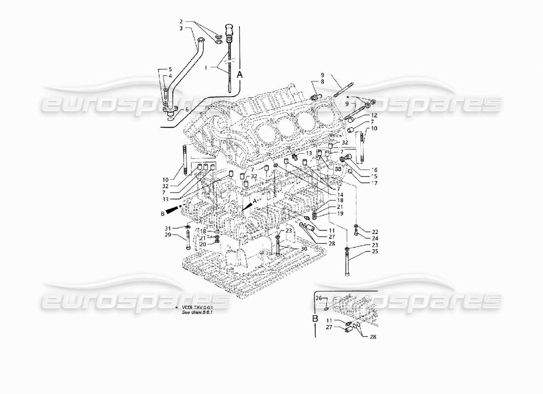 maserati qtp v8 (1998) fijaciones y accesorios para bloques diagrama de piezas
