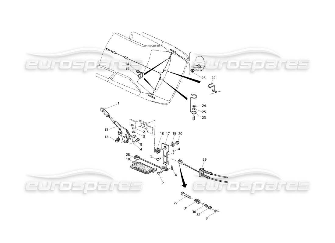 maserati qtp v6 evoluzione diagrama de pieza del control del freno de mano 2