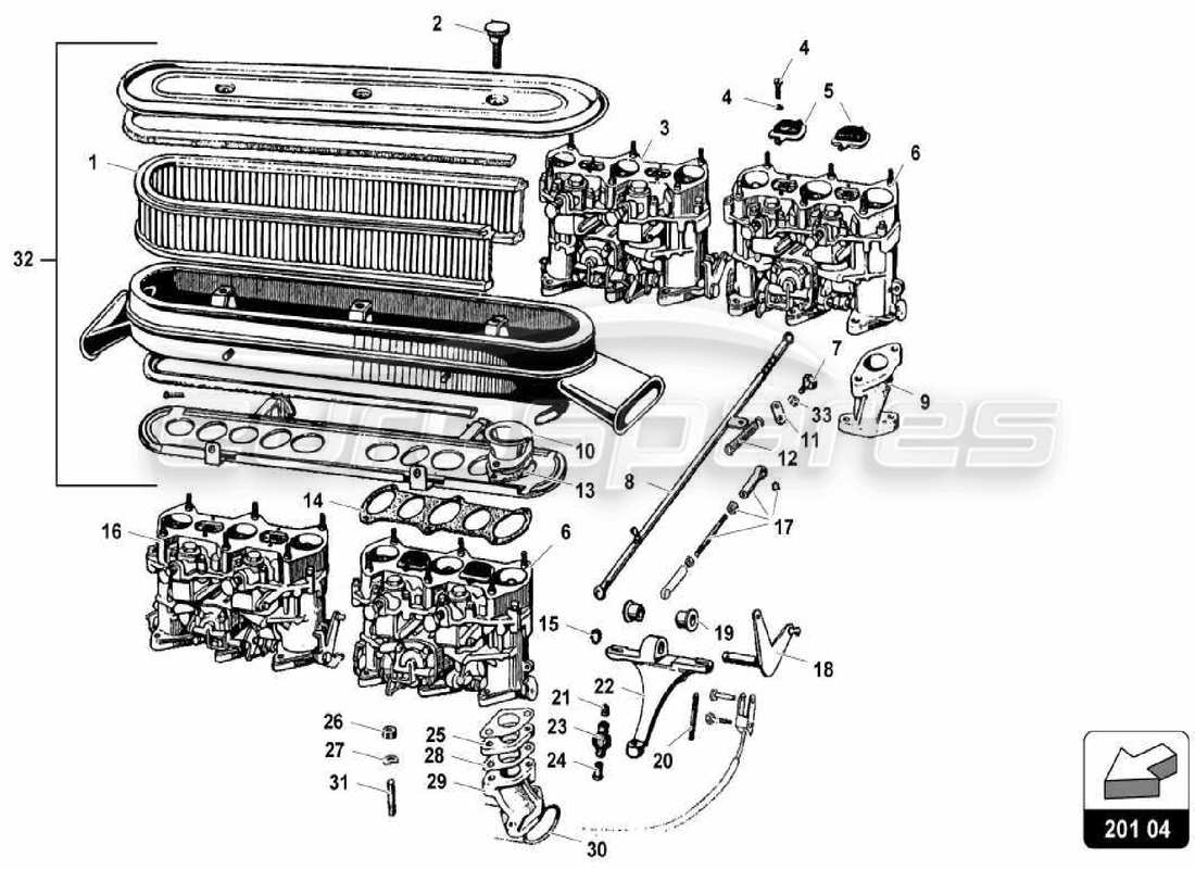 lamborghini miura p400 fuel system diagrama de piezas