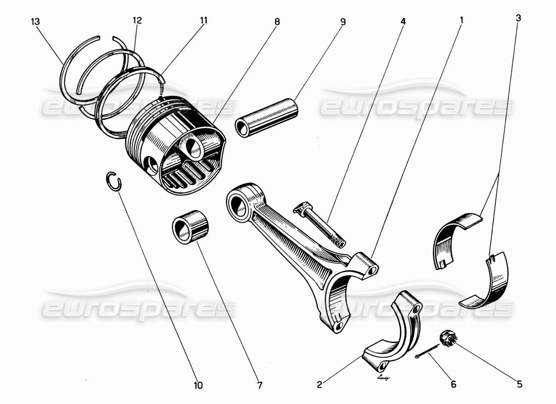 ferrari 330 gt 2+2 bielas diagrama de piezas