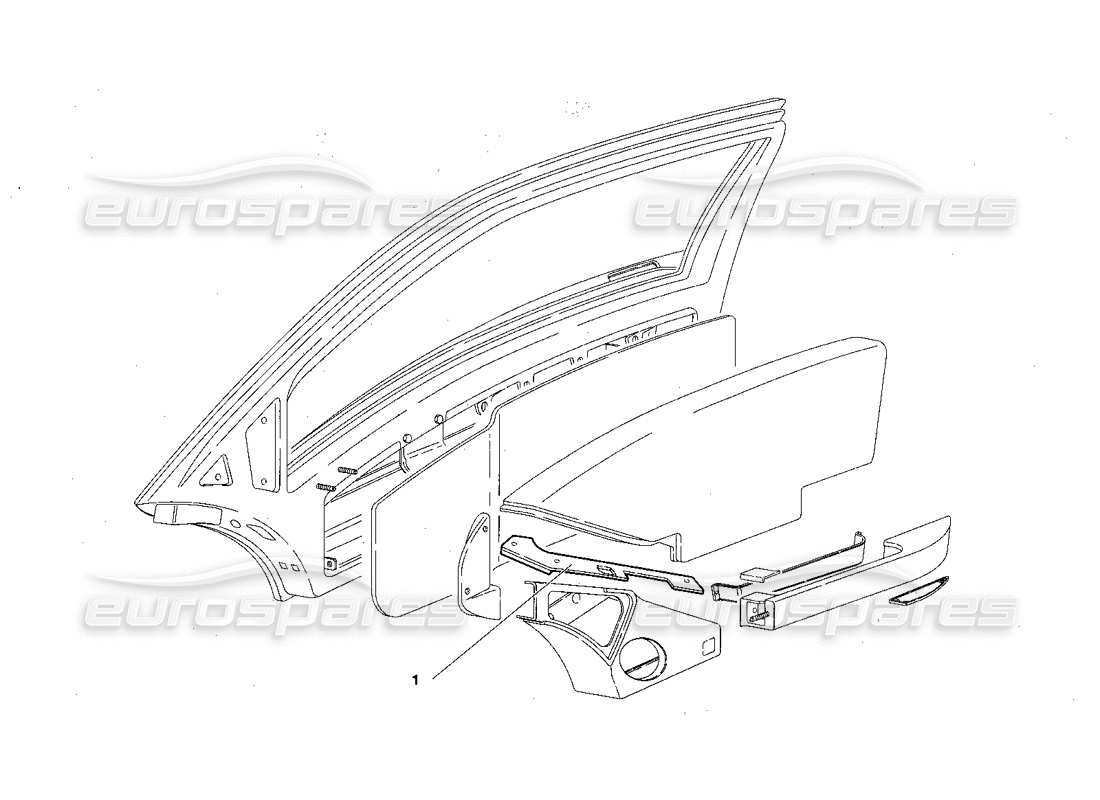 lamborghini diablo vt (1994) puertas (válido para versión rh d. - abril 1994) diagrama de piezas