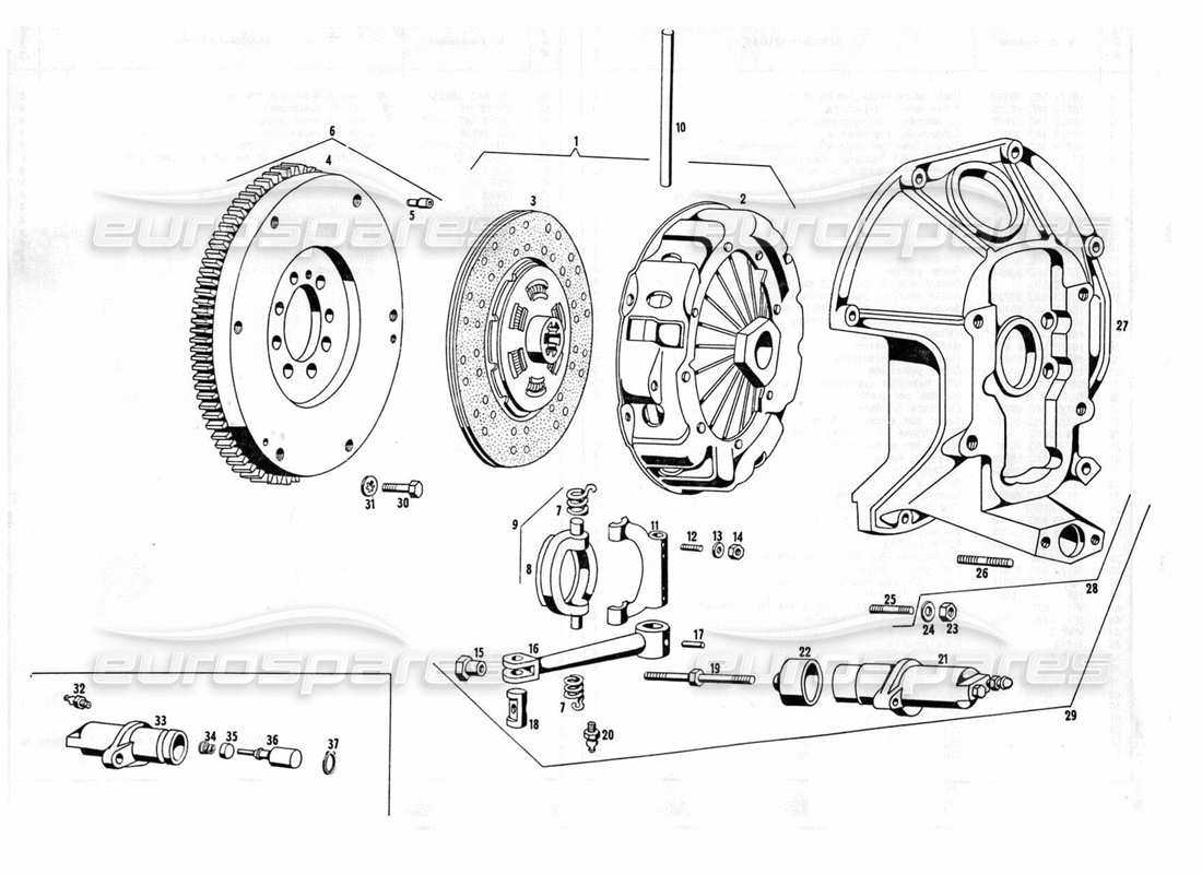 maserati indy 4.2 embrague diagrama de piezas