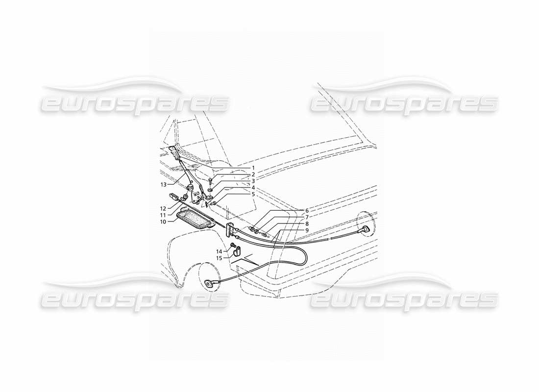 maserati ghibli 2.8 (abs) control del freno de mano diagrama de piezas