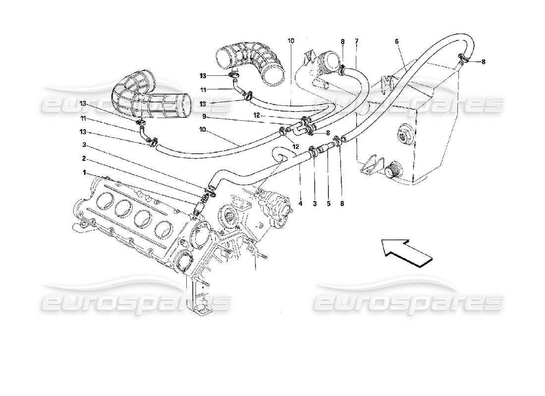 ferrari mondial 3.4 t coupe/cabrio golpe - por sistema diagrama de piezas