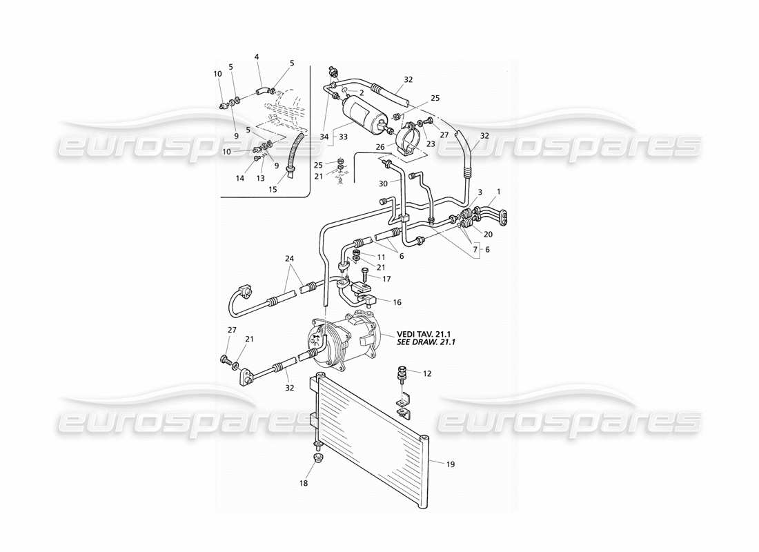 maserati qtp v6 evoluzione sistema de aire acondicionado diagrama de piezas