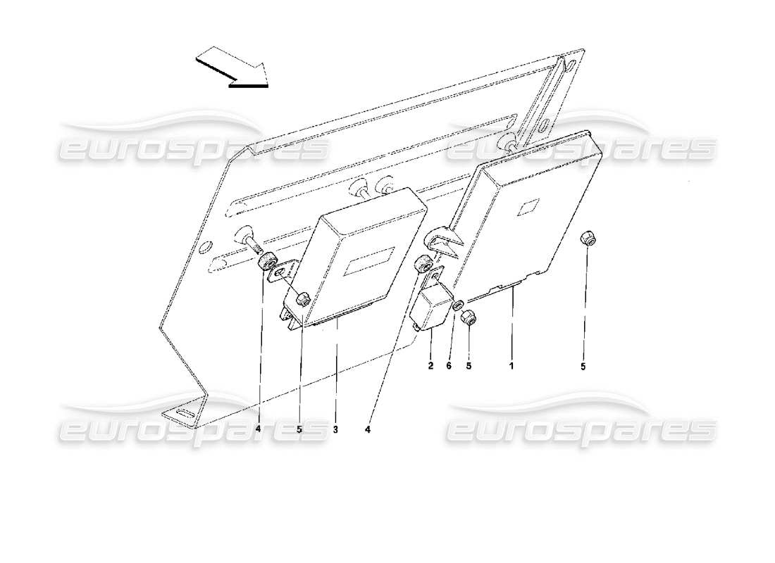 ferrari mondial 3.4 t coupe/cabrio unidades de conmutación y dispositivos para el diagrama de piezas de la placa del reposapiés