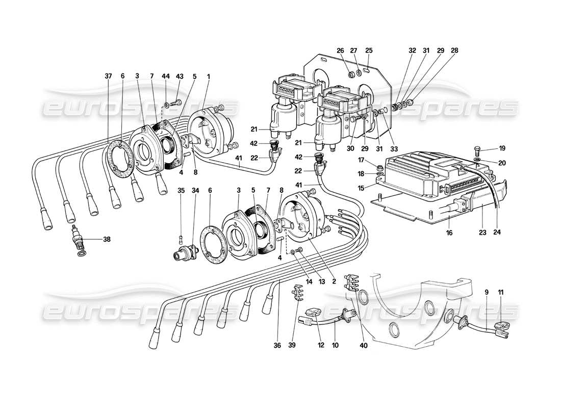 ferrari 412 (mechanical) encendido del motor diagrama de piezas