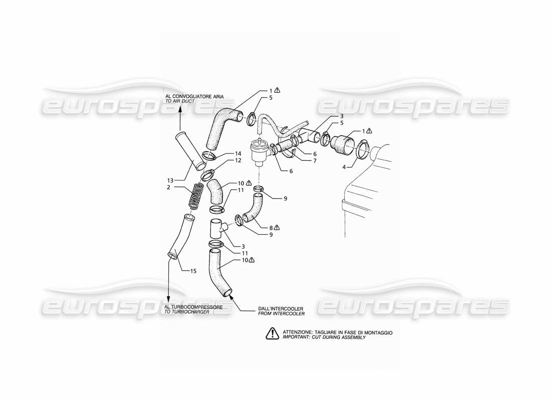 maserati ghibli 2.0 cup sistema de válvula pop-off diagrama de piezas