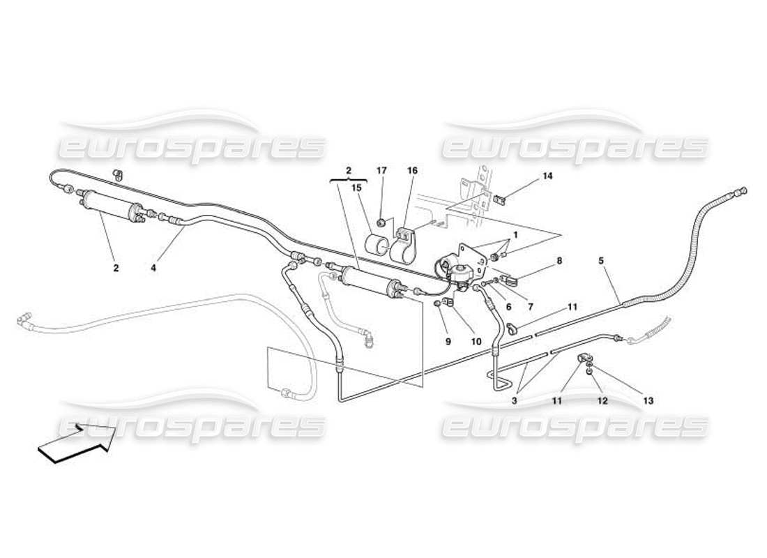 ferrari 550 barchetta fuel cooling system -valid for usa and cdn- part diagram