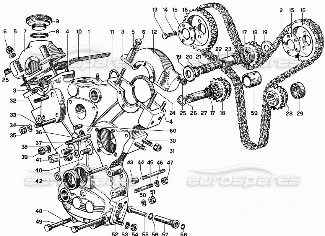 ferrari 365 gt 2+2 (mechanical) temporización (controles) diagrama de piezas