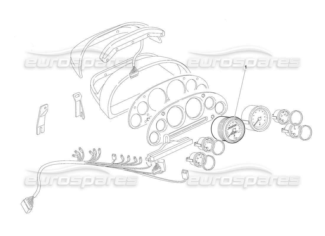 lamborghini diablo vt (1994) instrumentos del tablero - (válido para australia - versión rh d. - abril 1994) diagrama de piezas