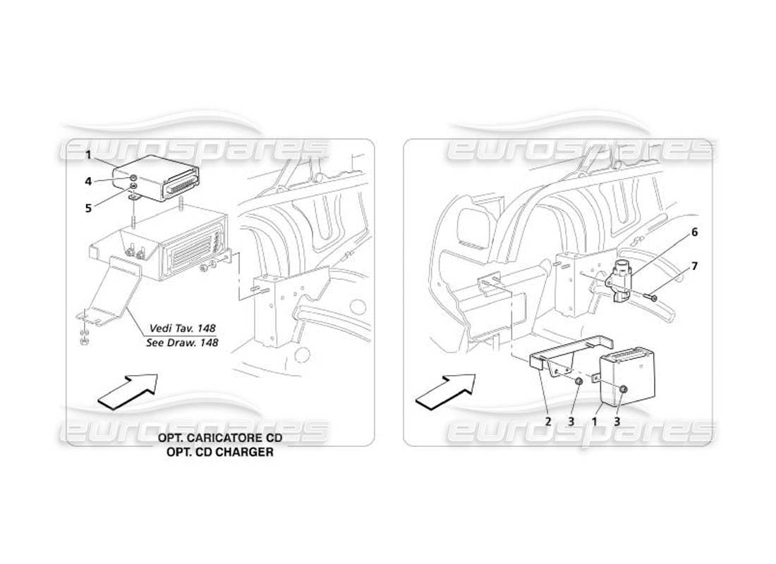 maserati 4200 spyder (2005) diagrama de piezas de la unidad de control del capó del maletero lateral izquierdo