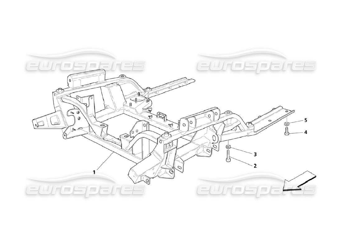 maserati qtp. (2006) 4.2 diagrama de piezas del bastidor delantero
