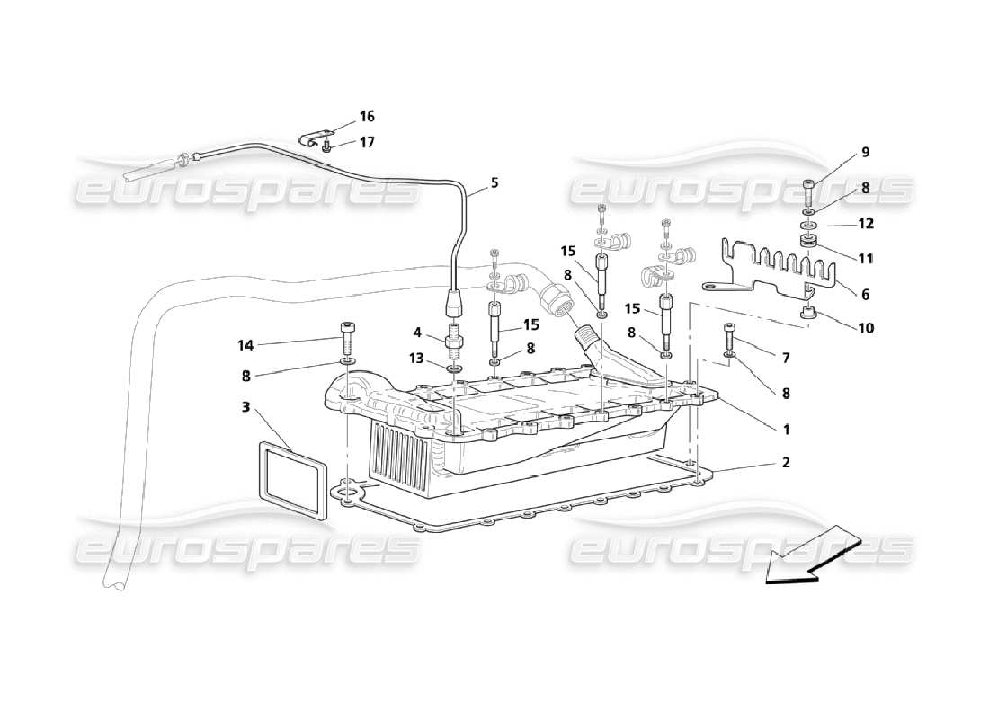 maserati qtp. (2006) 4.2 diagrama de piezas del intercambiador de calor