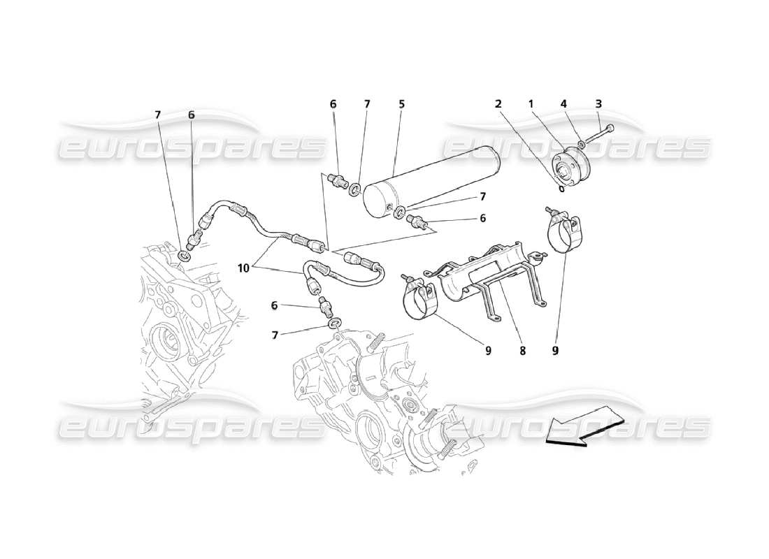 maserati qtp. (2006) 4.2 hidráulica para sincronización diagrama de piezas